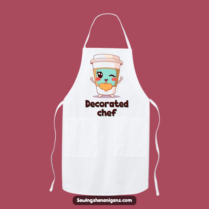 Funny Winking Coffee Cup Apron: Cook with Style, The Perfect Funny Gift