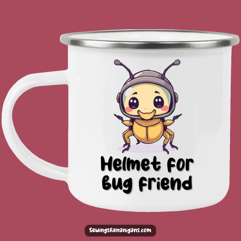 Funny Thimble Helmet Beetle Camping Mug - Adventure-Ready Drinkware