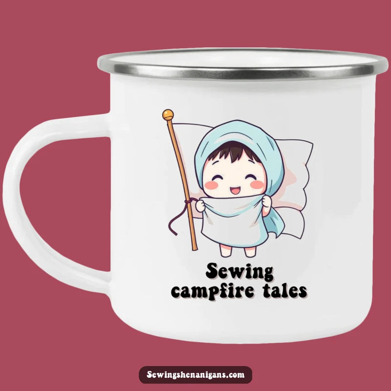 Funny Sewing Flag Camping Mug: Outdoor Patriotism Companion Gift