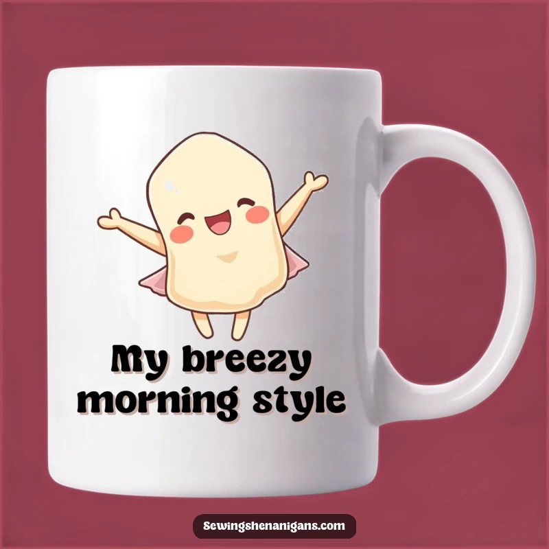 Funny Fabric Scrap Character Mug: A Delightful Friend Fluttering for a Perfect Gift