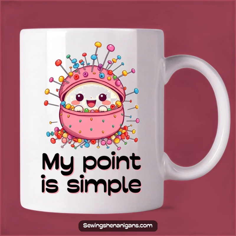 Funny Pincushion Mug: Adorable Sewing Gift for Crafters Who Love Cute and Colorful Designs