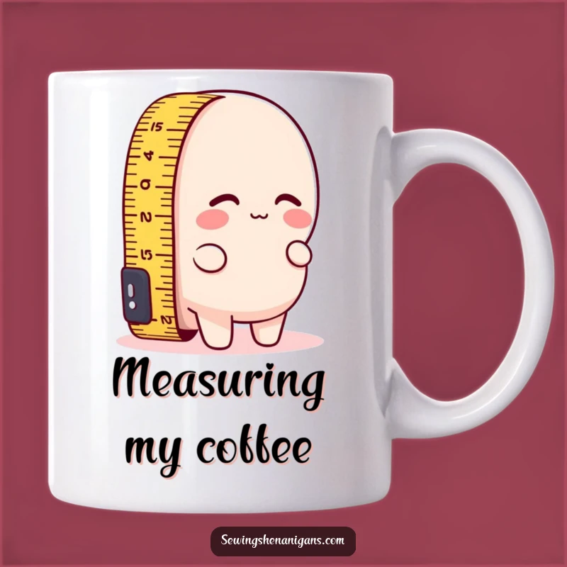 Funny Short Measuring Tape Mug - Hilarious Self-Aware Gift