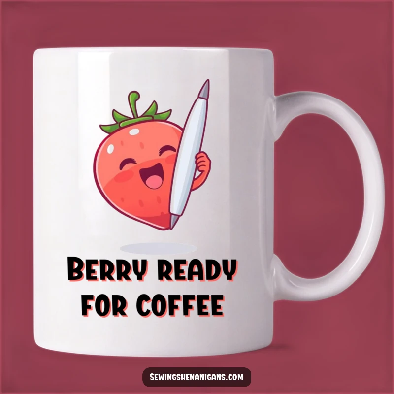 Funny Strawberry Needle Mug: A Hilarious Injection of Joy, Perfect Funny Gift