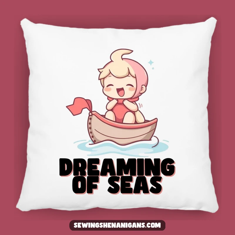 Funny Giggling Character Pillow: Cozy Comfort with This Hilarious Thimble Boat Design