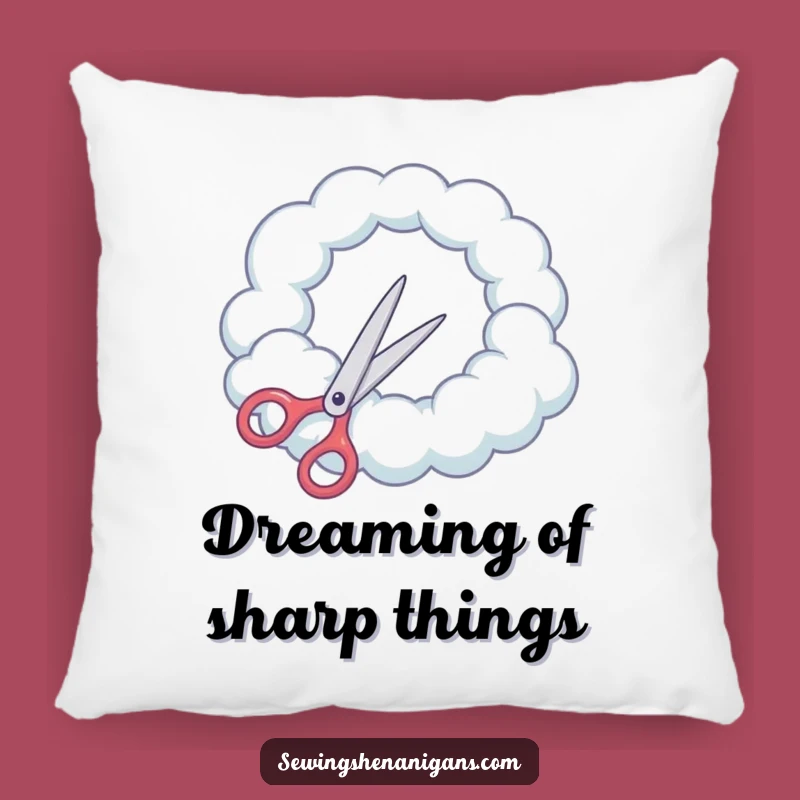 Funny Cloud Scissors Pillow: Rest Your Head on Hilarious Sky-High Dreams