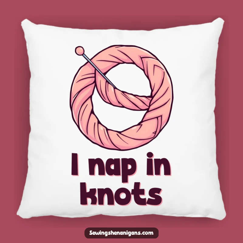Funny Pretzel Needle Pillow: Cozy Up with Hilarious Sewing Humor on This Soft Cushion