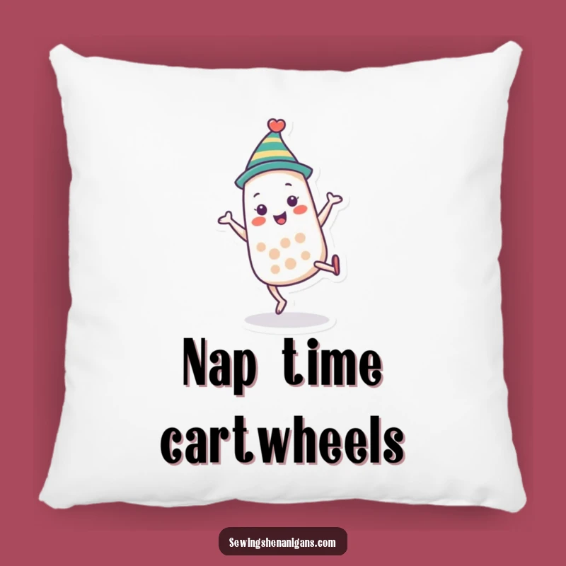 Funny Thimble Cartwheel Pillow: Acrobatic Comfort, the Perfect Funny Gift!