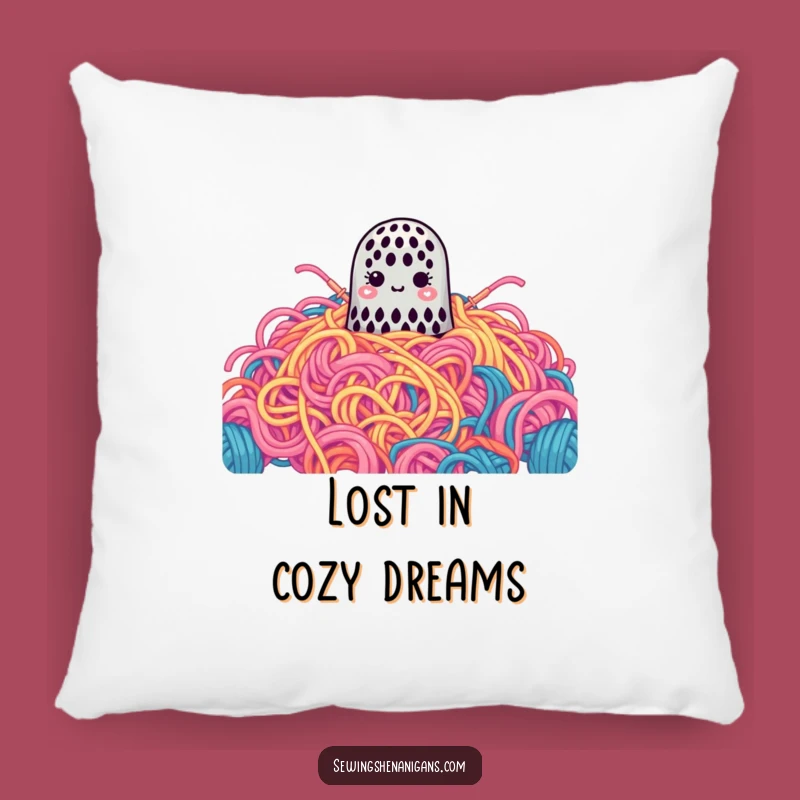 Funny Lost Thimble Pillow: Snuggle Up with Hilarious Yarn and Comfort