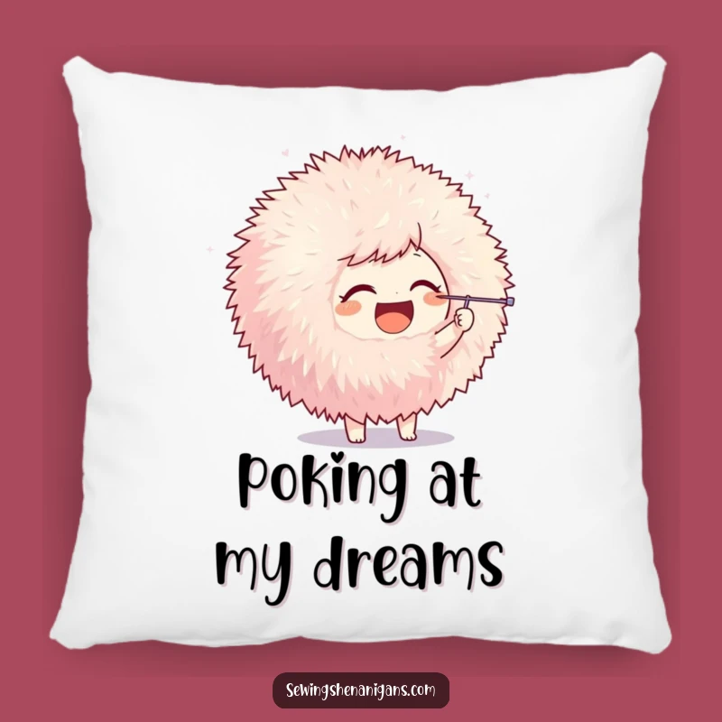 Funny Pom-Pom Poke Character Pillow, a Soft and Hilarious Accent for Cozy Spaces Gift