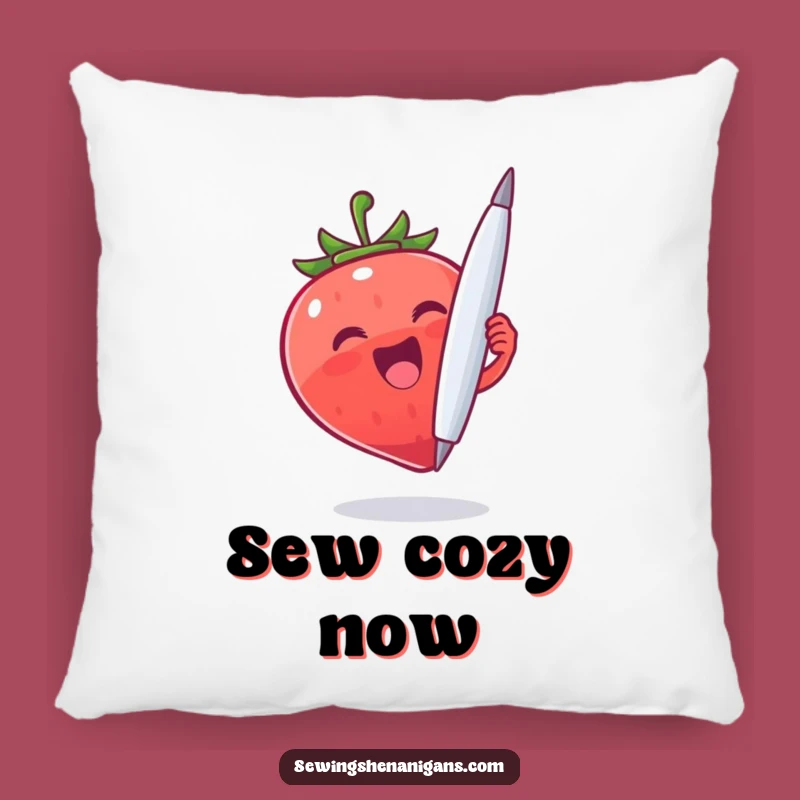 Funny Strawberry Needle Pillow: Quirky Comfort, Hilarious Decor, Perfect Funny Gift
