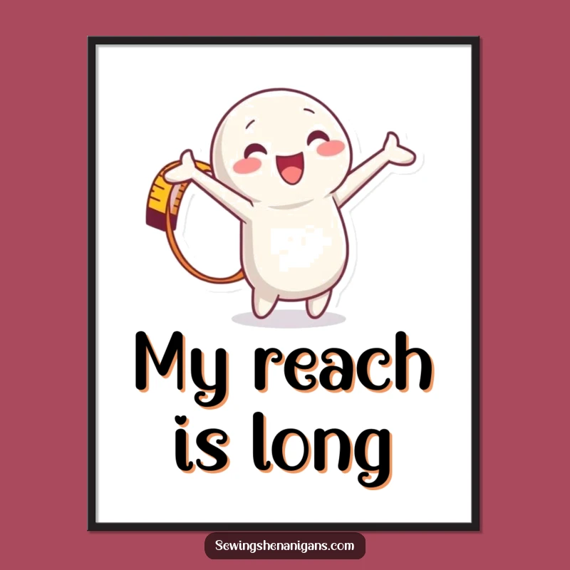 Funny Measuring Tape Digital Art: Playful Sewing Wall Decor Gift for Adding Joyful Measurement Art