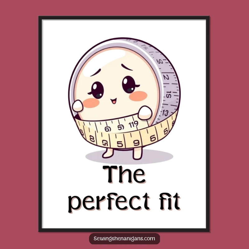 Funny Measuring Tape Hugs Button Digital Art: Instant Laughs, Perfect Printable Funny Gift