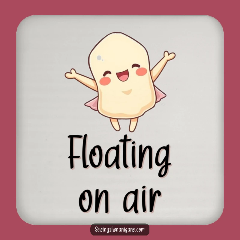 Funny Fabric Scrap Drink Coaster: Charming Fluttering Character for Tabletop, Hilarious Protection