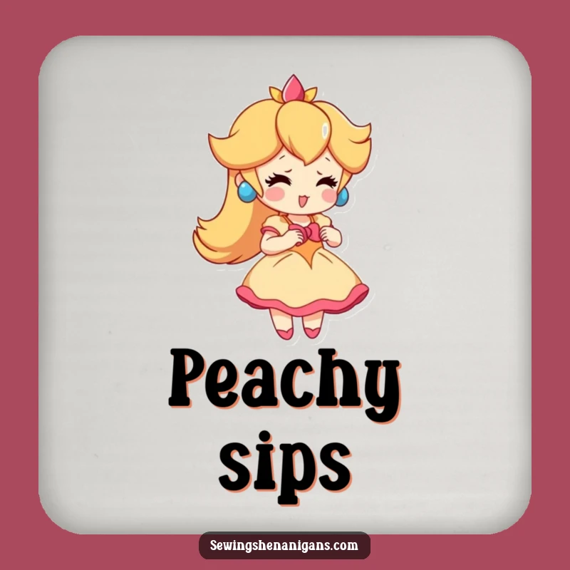 Funny Peach Dress Coasters: Protect Surfaces with Playful Style