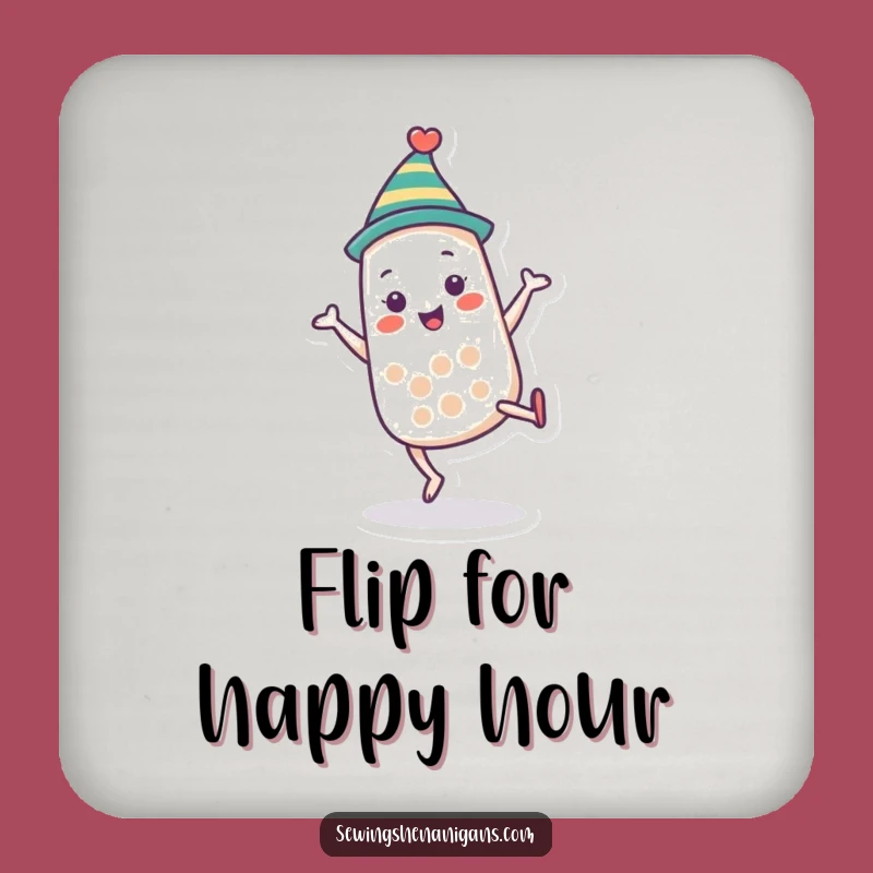 Funny Thimble Cartwheel Coasters: Protect Surfaces with Acrobat Style, a Perfect Funny Gift!