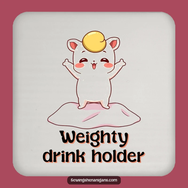 Funny Pattern Weight Coasters: Whimsical Sewing Drink Set Gift for Protecting Surfaces with Dramatic Style