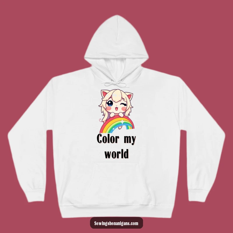 Cozy Funny Rainbow Stitching Hoodie - Magical Glowing Thread Apparel Gift