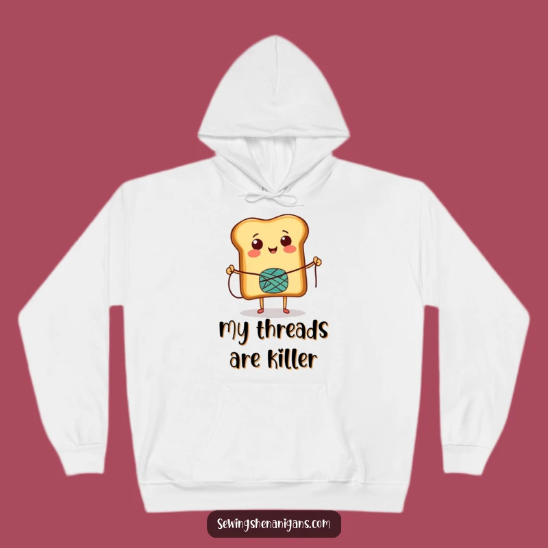 Funny Toast Skipping Rope Hoodie: Cozy Up with a Cheerful Character's Playful Design