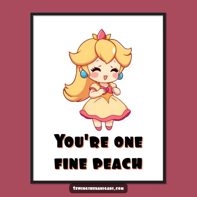 Free Printable Peach Dress Wall Art - Funny Downloadable Fashion Decor