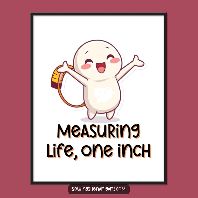 Free Printable Wall Art: Playful Measuring Tape Stretching Out, Funny Decor for Any Room