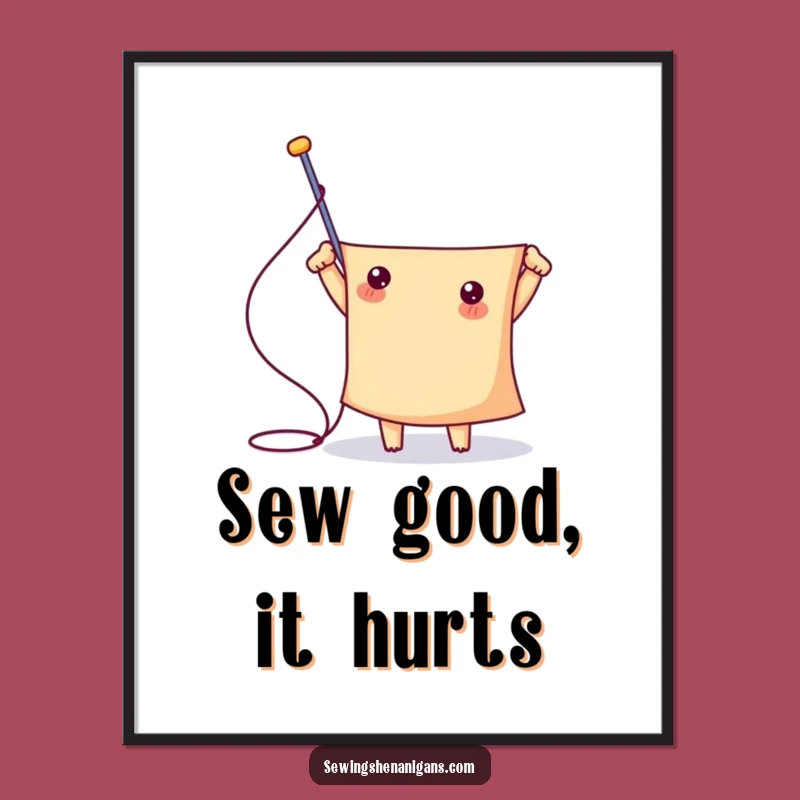 Free Printable Wall Art: Triumphant Needle Art, Funny Downloadable Decor for Crafters