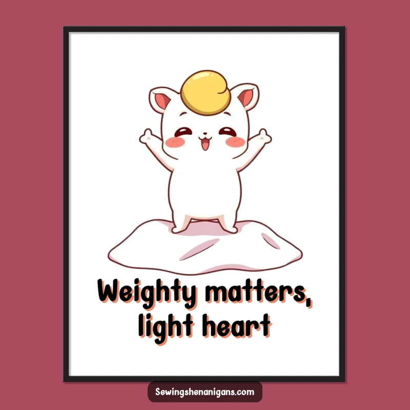 Free Printable Wall Art: Pattern Weight Posing Dramatically, Funny Decor for Creatives