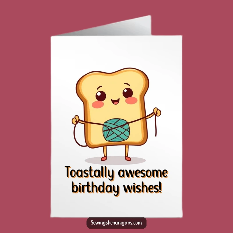 Free Printable Birthday Card: Funny Toast Skipping Rope - Hilarious Downloadable Gift!