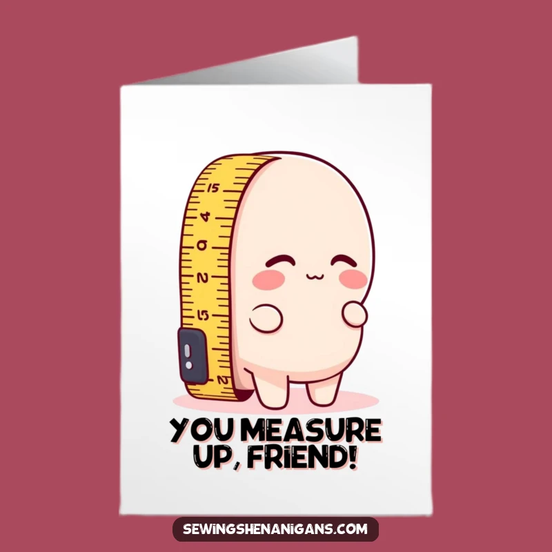 Free Printable Birthday Card: Short Measuring Tape - Funny Downloadable Gift