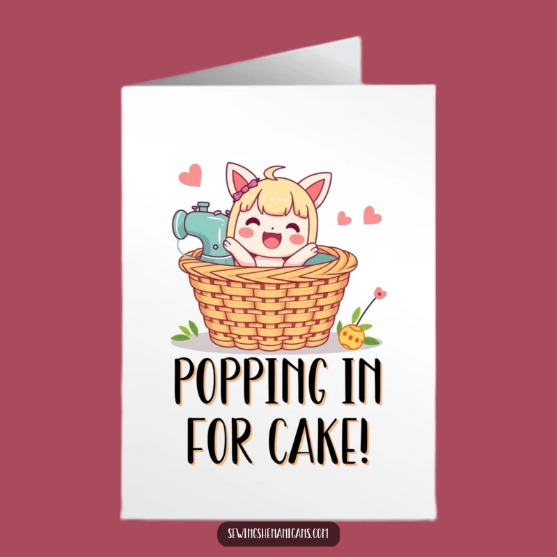 Free Printable Sewing Basket Birthday Card - Funny Downloadable Gift for Stitchers