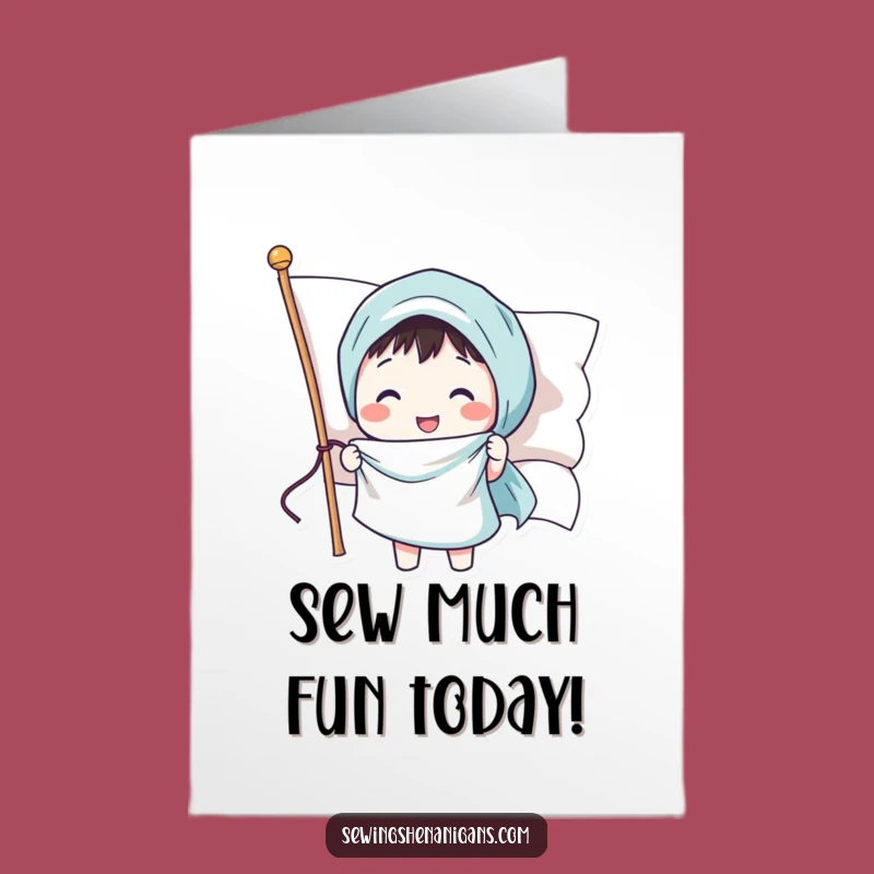 Free Printable Birthday Card: Smiling Flag Funny Downloadable Gift