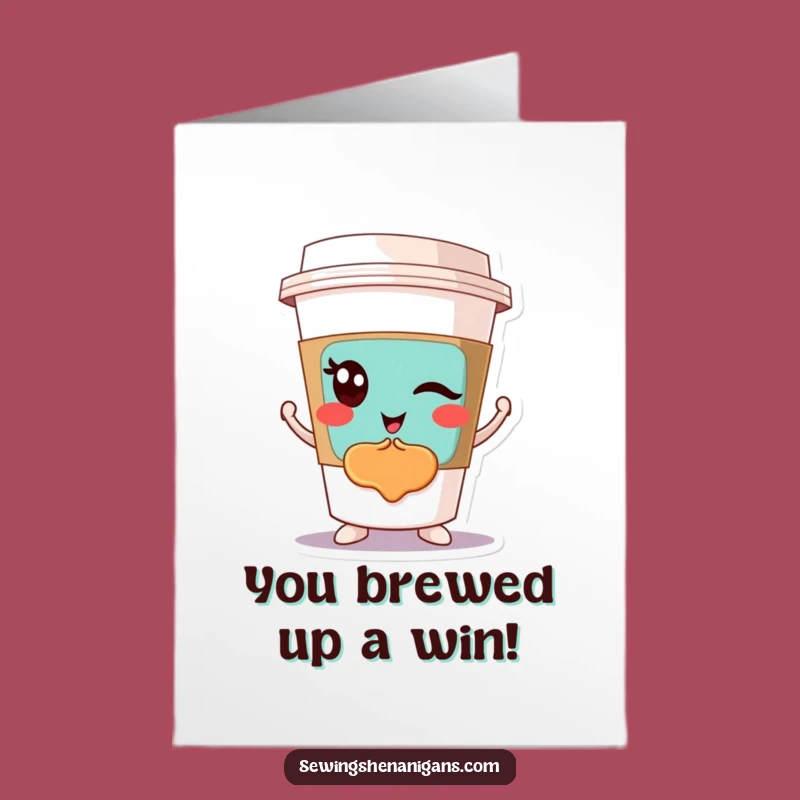 Free Printable Coffee Cup Patch Congrats Card - Funny Downloadable