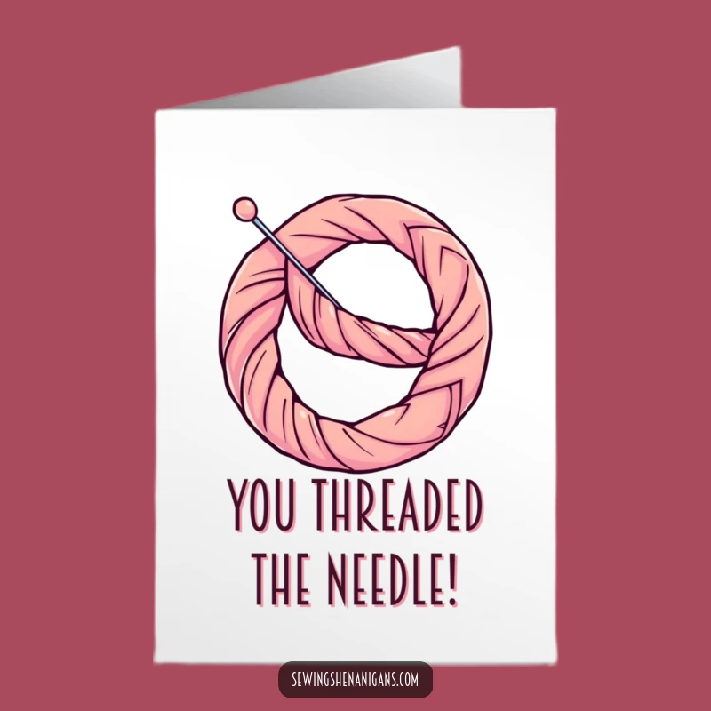 Free Printable Congrats Card: Hilarious Pretzel Needle & Thread, Great Downloadable Gift