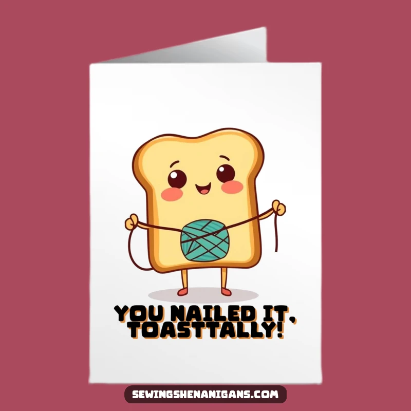 Free Printable Congrats Card: Playful Toast Skipping - Humorous Downloadable Achievement Gift!