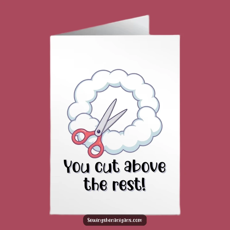 Free Printable Congrats Card: Scissors Cut Cloud, Hilarious Downloadable Gift