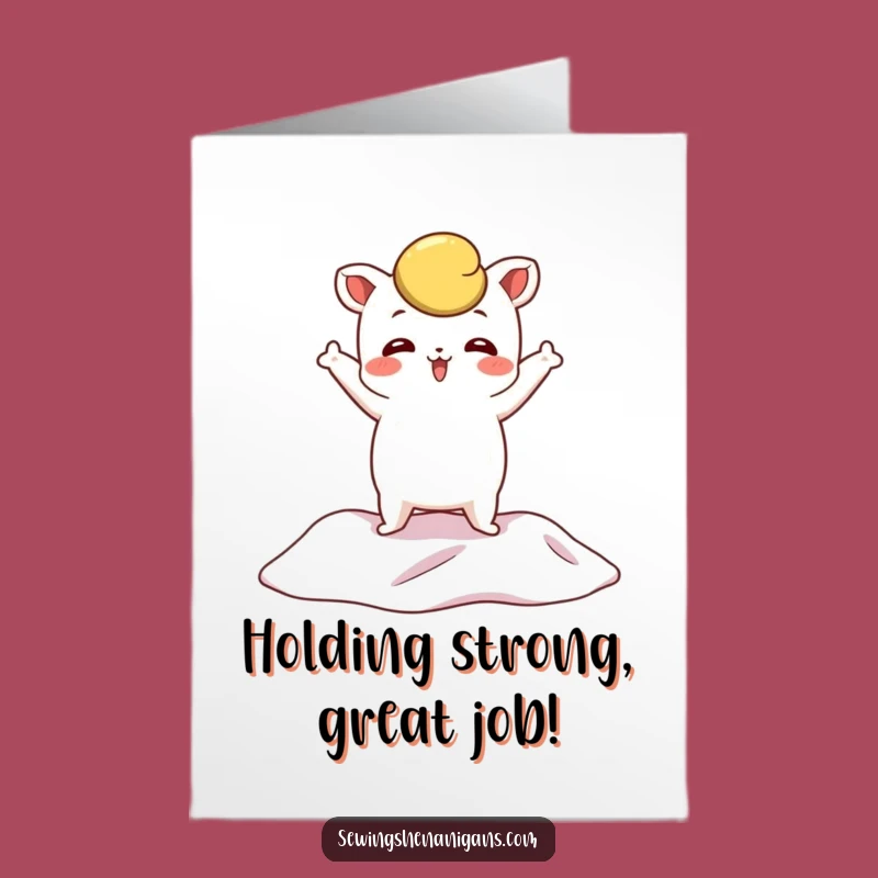 Free Printable Congrats Card: Pattern Weight Poses Dramatically for Your Achievement