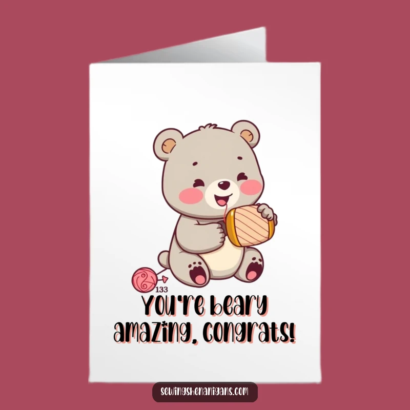 Free Printable Bear Cub Congrats Card - Hilarious Downloadable