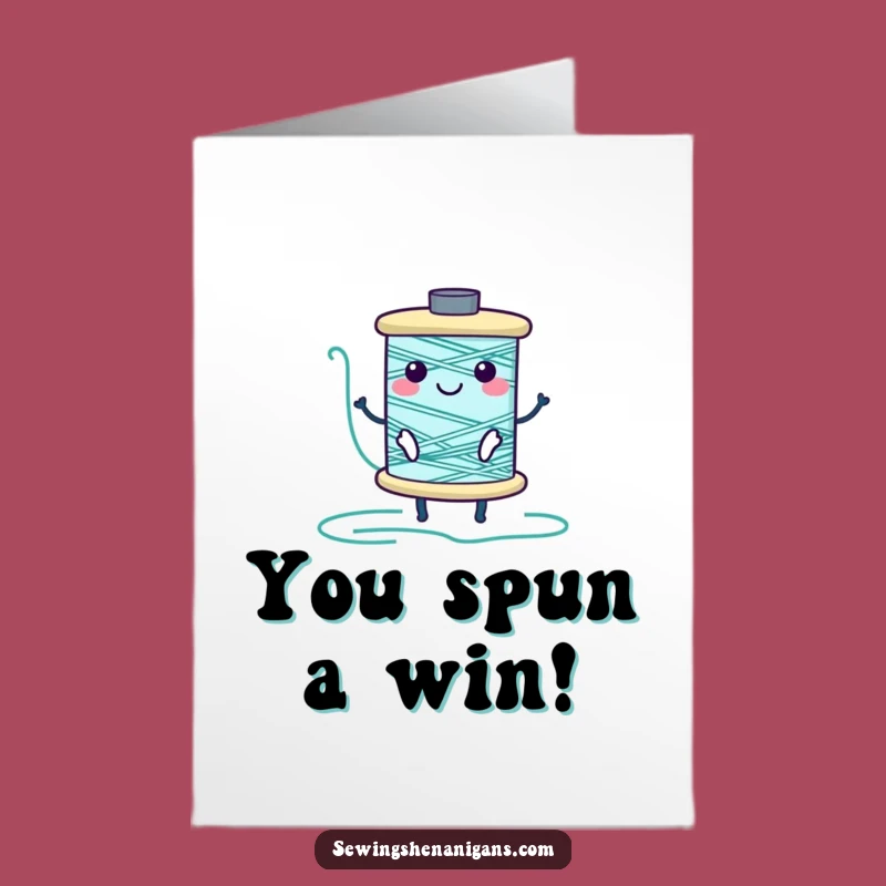 Free Printable Congrats Card: Spool Celebration, Funny Downloadable Gift for Connections