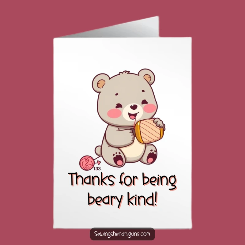 Free Printable Bear Cub Thank You - Funny Downloadable