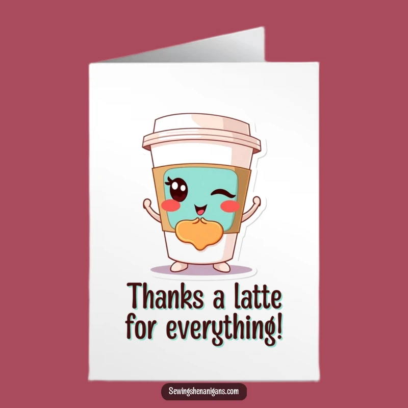 Free Printable Coffee Cup Patch Thank You Card - Humorous Download