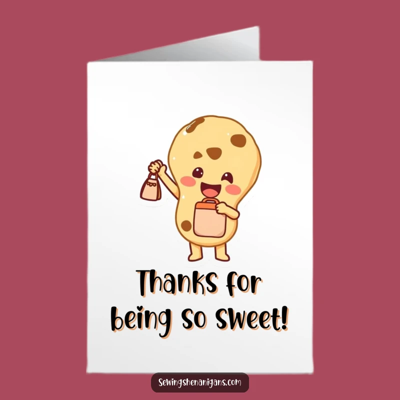 Free Printable Thank You Card: Cookie's Sweet Gratitude! Hilarious Downloadable Gift.