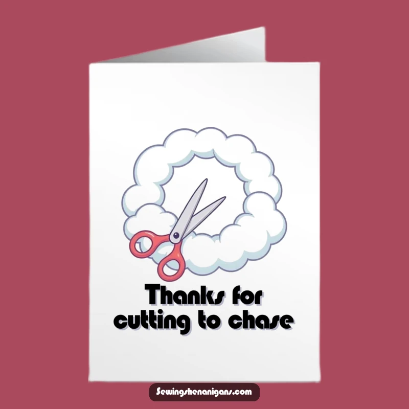 Free Printable Thank You Card: Scissors Cut Cloud, Unique Downloadable Gift