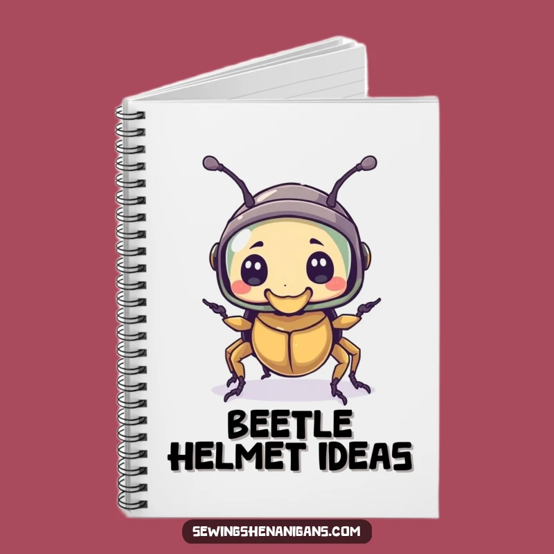 Funny Thimble Helmet Beetle Notebook - Jot Down Ideas Securely