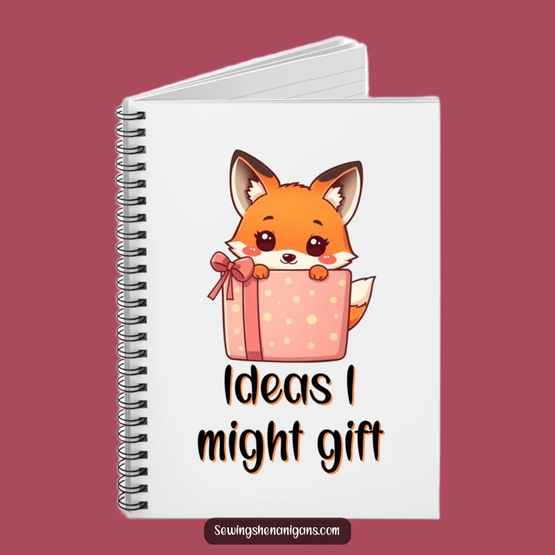 Funny Kawaii Fox Gift Notebook - Jot Down Ideas with Surprise!