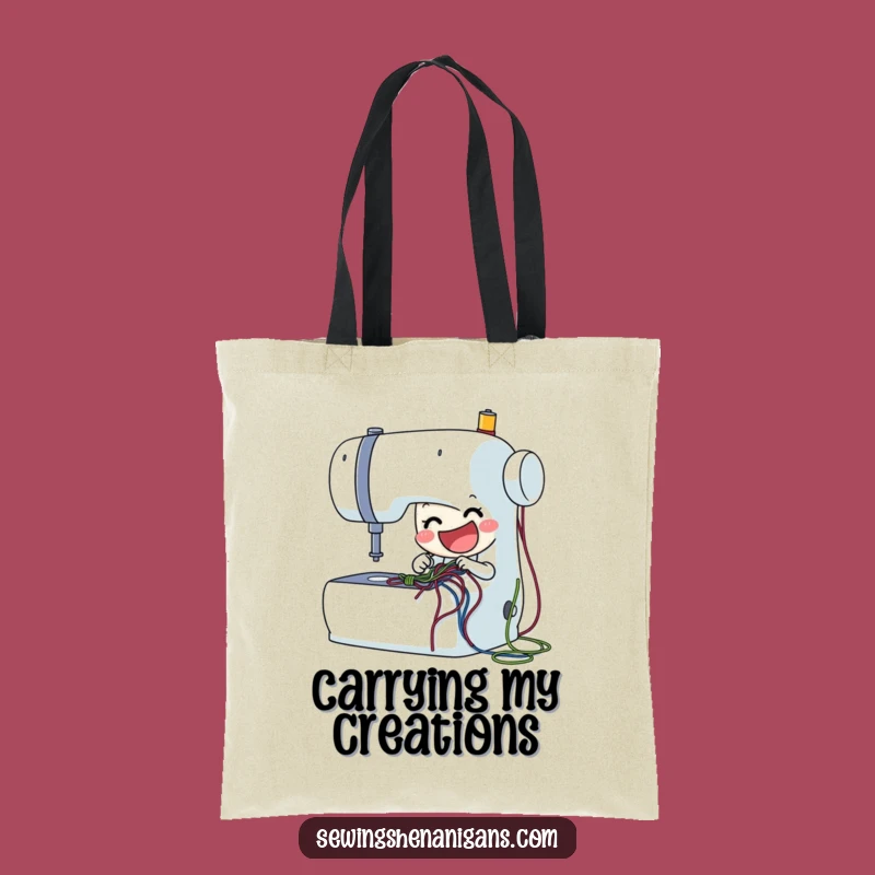 Funny Sewing Machine Tote Bag: Carry Your Crafting Joy, the Ultimate Funny Gift!