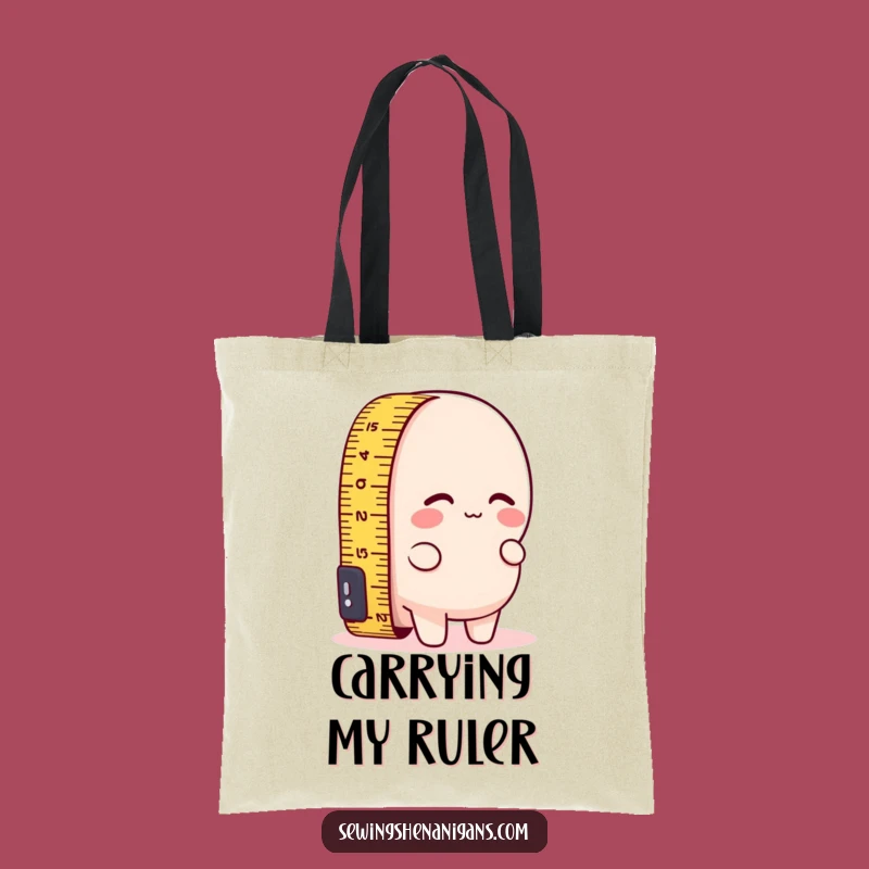 Funny Short Measuring Tape Tote Bag - Carry Your Projects & Giggles