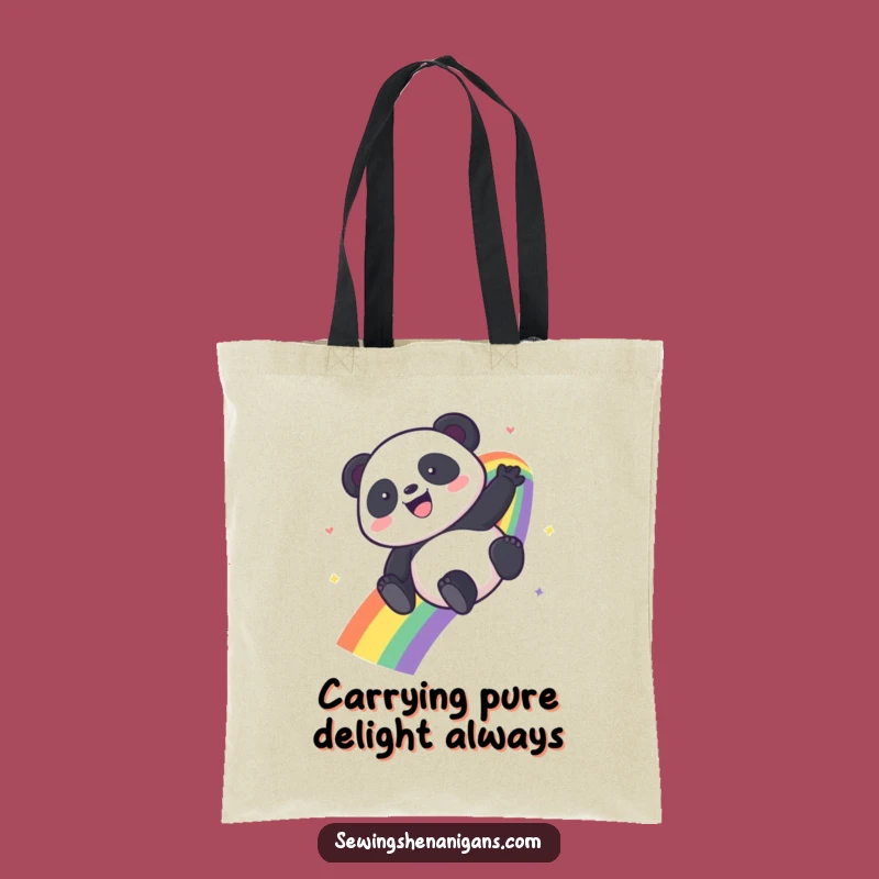 Funny Kawaii Panda Rainbow Tote Bag - Spacious & Stylish Funny Gift