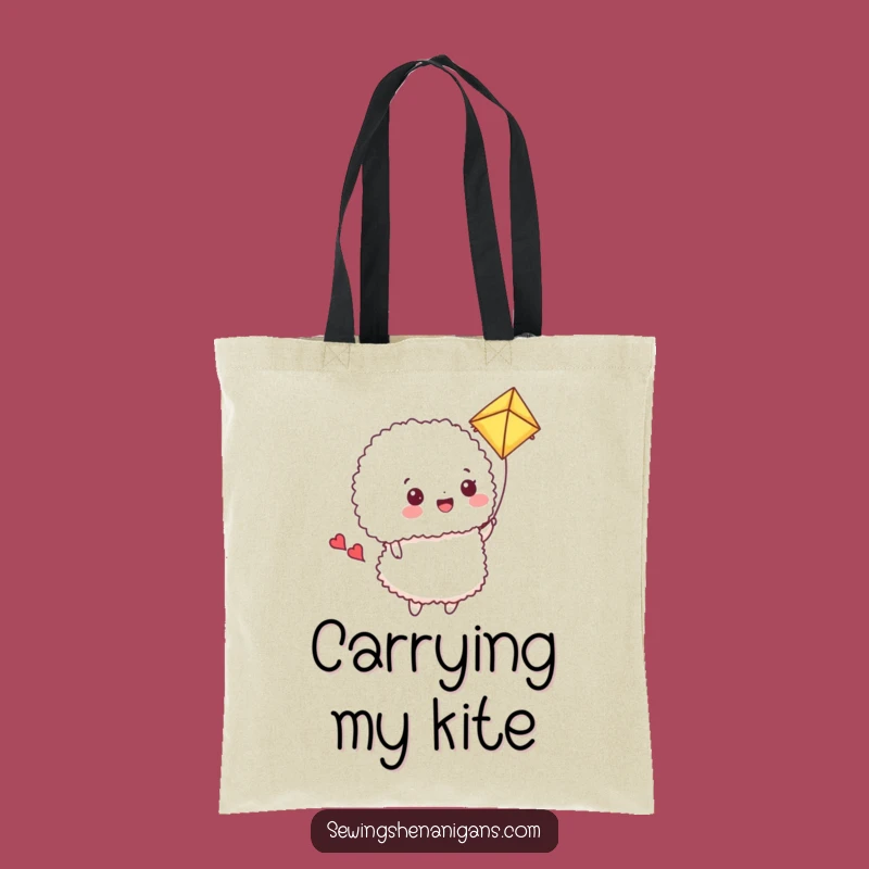 Funny Fabric Kite Tote Bag: Carry Your Supplies with Hilarious Sewing Joy