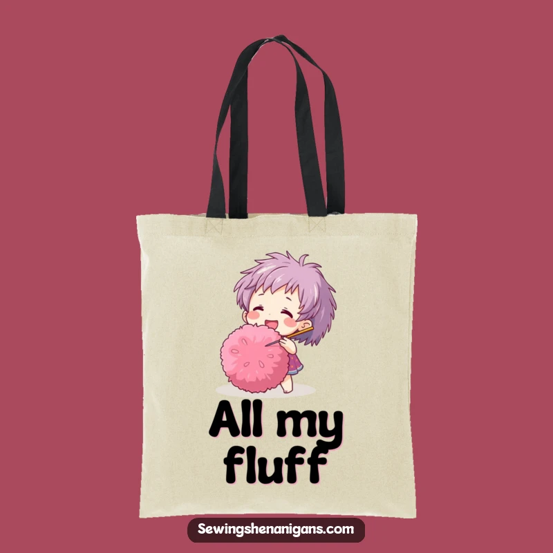 Funny Pom-Pom Needle Tote Bag: Crafting Companion for Sewists Gift